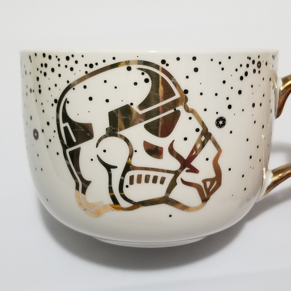 Disney Star Wars Darth Vader Gold Metallic Ceramic Coffee Mug 16oz. - Picture 3 of 8